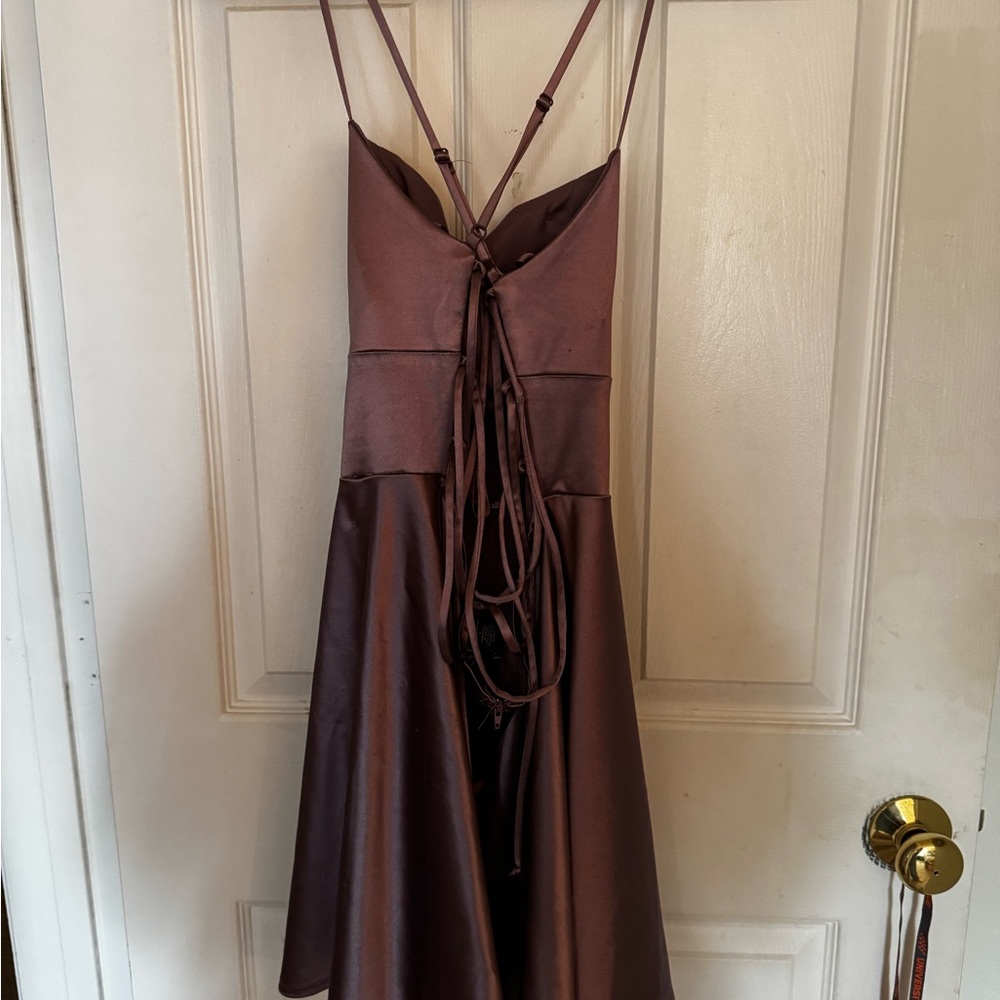 Elegant Purple Spaghetti Strappy Dress